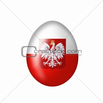 Egg with Polish eagle emblem