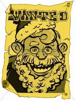 A wanted Santa poster
