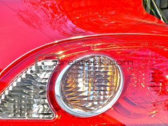 Red car closeup
