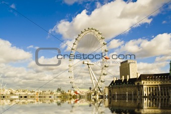 london-eye reflection