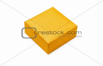 Christmas yellow box on white