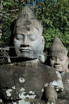 Asura statue at south gate, Siem Reap, Cambodia