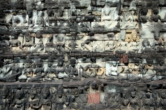 Sculptured buddhas at Terrace of the Elephant