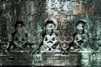 Sculpted buddhas, Siem Reap, Cambodia