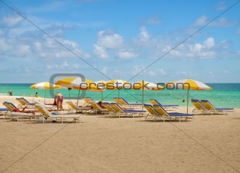 Beach lounge area