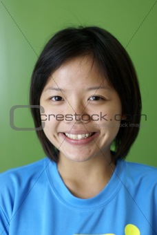 Happy teen asian girl