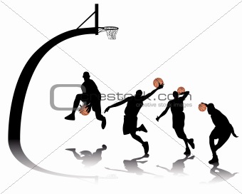 basketball silhouettes