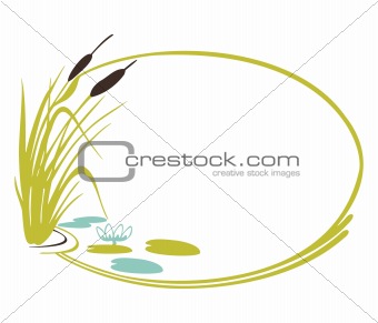 Background with cane. Vector