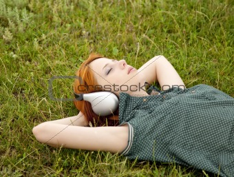 Young girl with headphones 