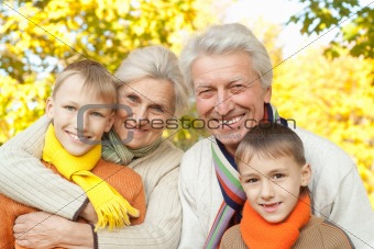 nice family on the nature