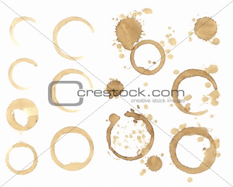 Stains of coffee 