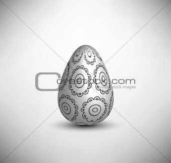 Easter egg with a pattern. Vector illustration.
