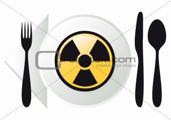 radioactive food, vector