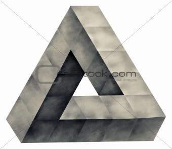 Impossible triangle, abstract Object, symbol