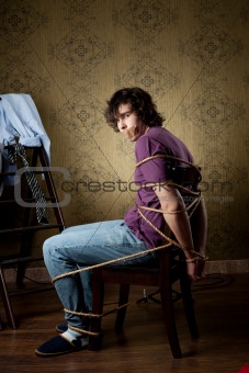 Tied young man