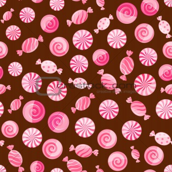 pink striped candy seamless pattern