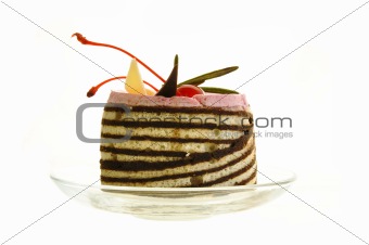 Cake with a cherry