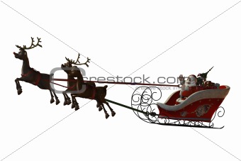 Santa Claus and his reindeers