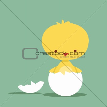 Cute chicken character
