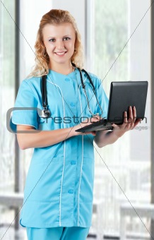 Doctor with laptop