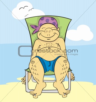 Tanning in chair