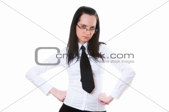 Girl isolated on the white background