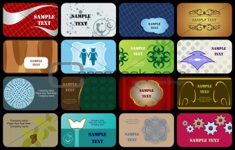 set variety horizontal business cards