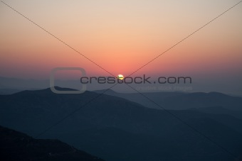 mountains sunset