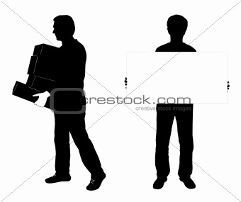 two men silhouettes
