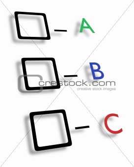 ABC check boxes