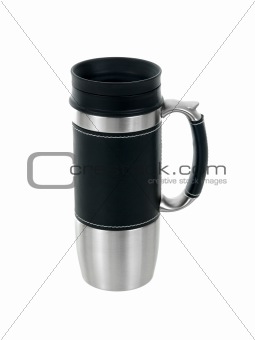 Deluxe coffee cup isolated on pure white background
