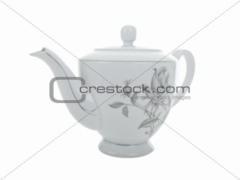 Delicate vintage porcelain tea pot