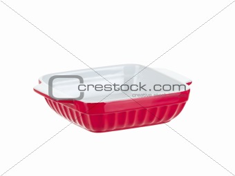 Red ceramic cooking dishware 