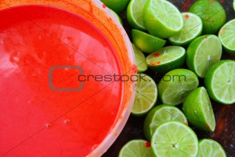  lemons after preparinng achiote tikinchick Mayan 