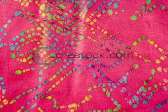 Pink batik fabric
