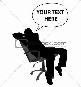 man relaxing in chair