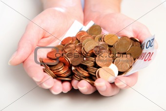 Handful of money