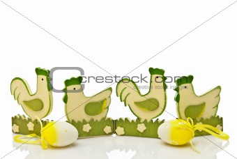 green easter chickens