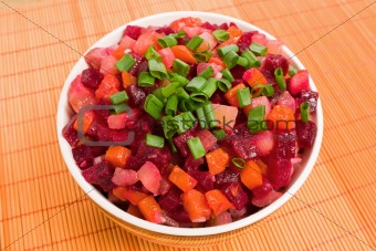 Vinaigrette Russian beetroot salad