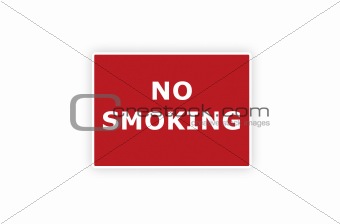no smoking sigh isolated on the white background