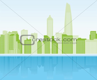 green city background - Shanghai