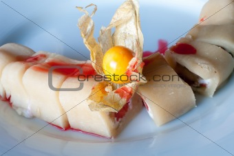 Fruit rolls,Close-up.Traditional Japanese food
