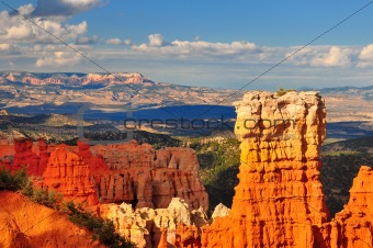 Hoodoo rock formation in Bryce Canyon.