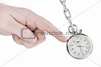 Stopwatch pendulum and hand
