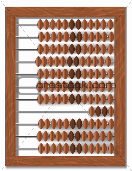 vector old wooden abacus