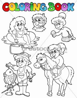 Coloring book with kids activities