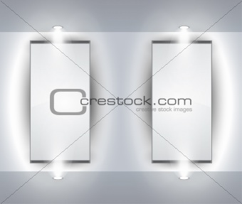 Showroom Panel for product with LED spotlights 