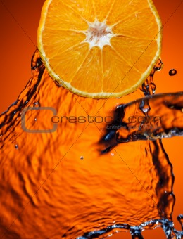 Orange with water