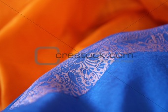 orange and blue silk