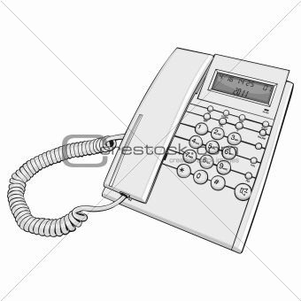 illustration of isolated phone